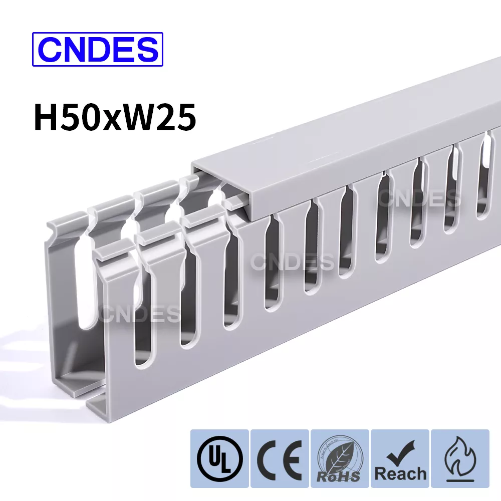 Saluran Kabinet Listrik PVC Berlubang 50×25mm