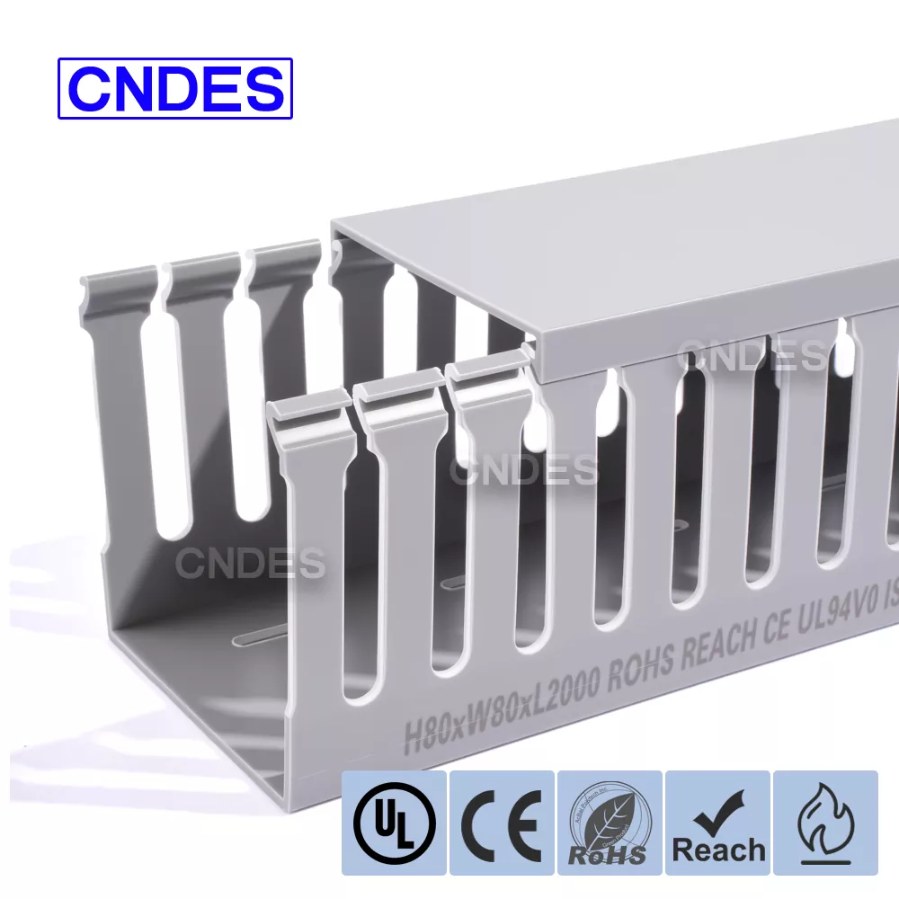 Saluran Pengkabelan Switchboard PVC Berlubang 80×80