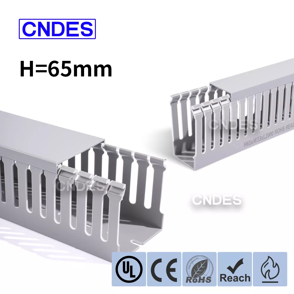 Saluran Kabel Industri PVC Berlubang Tinggi 65mm