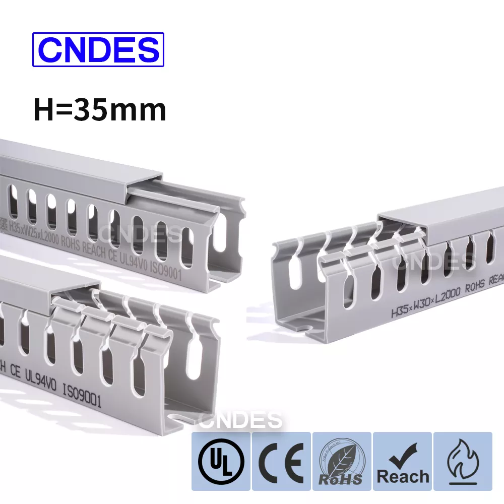 Saluran Perutean Kawat PVC Berlubang Tinggi 35mm